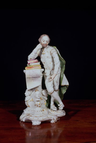 William Shakespeare, gebaseerd op het monument in Westminster Abbey, c.1765 (zacht-paste porselein) door Peter Scheemakers